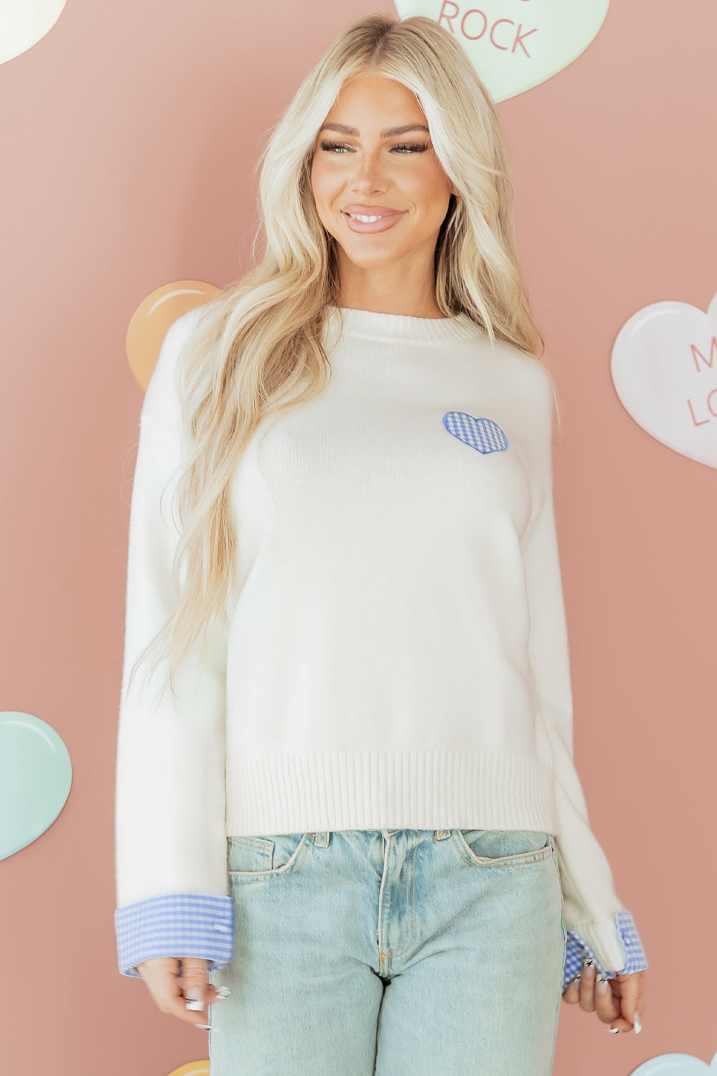 Threaded Pear Vienna Cuffed Drop Shoulder Sweater