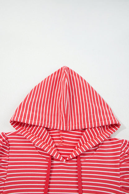 Threaded Pear Hallie Puff Sleeve Stripe Hoodie