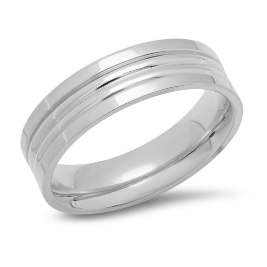 Striped Greek Key Ring Band