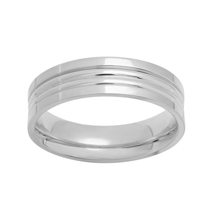 Striped Greek Key Ring Band