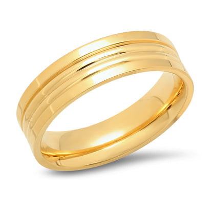 Striped Greek Key Ring Band