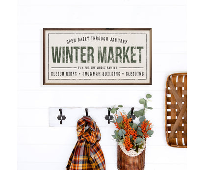 Kendrick Home Winter Market Green White