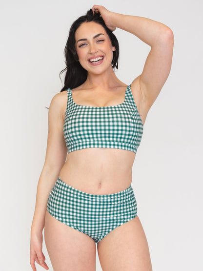Juniper Gingham Scoop Bralette