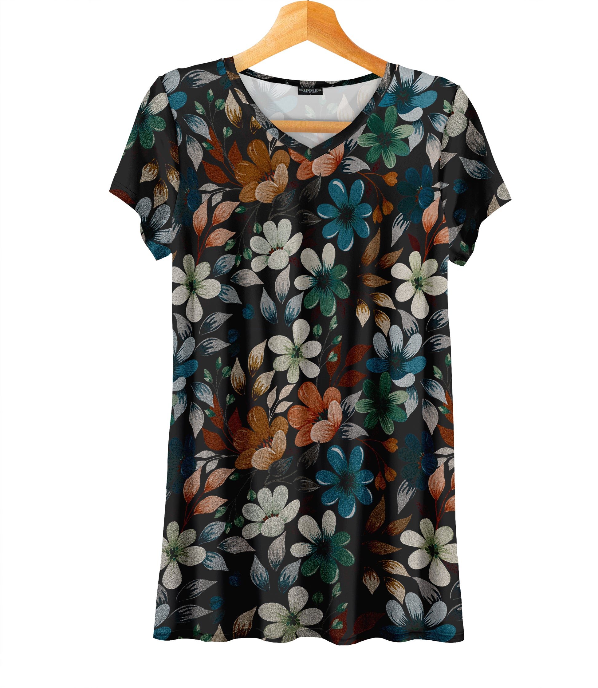 Black with Deep Blues and Brown-