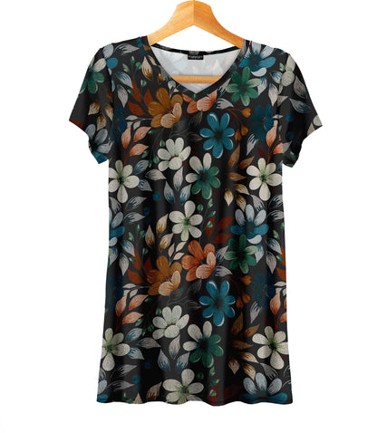 Black with Deep Blues and Brown-