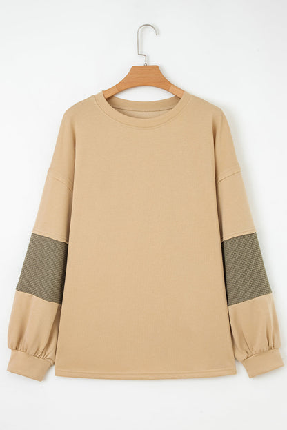 Threaded Pear Bethany Patchwork Drop Shoulder PLUS Pullover