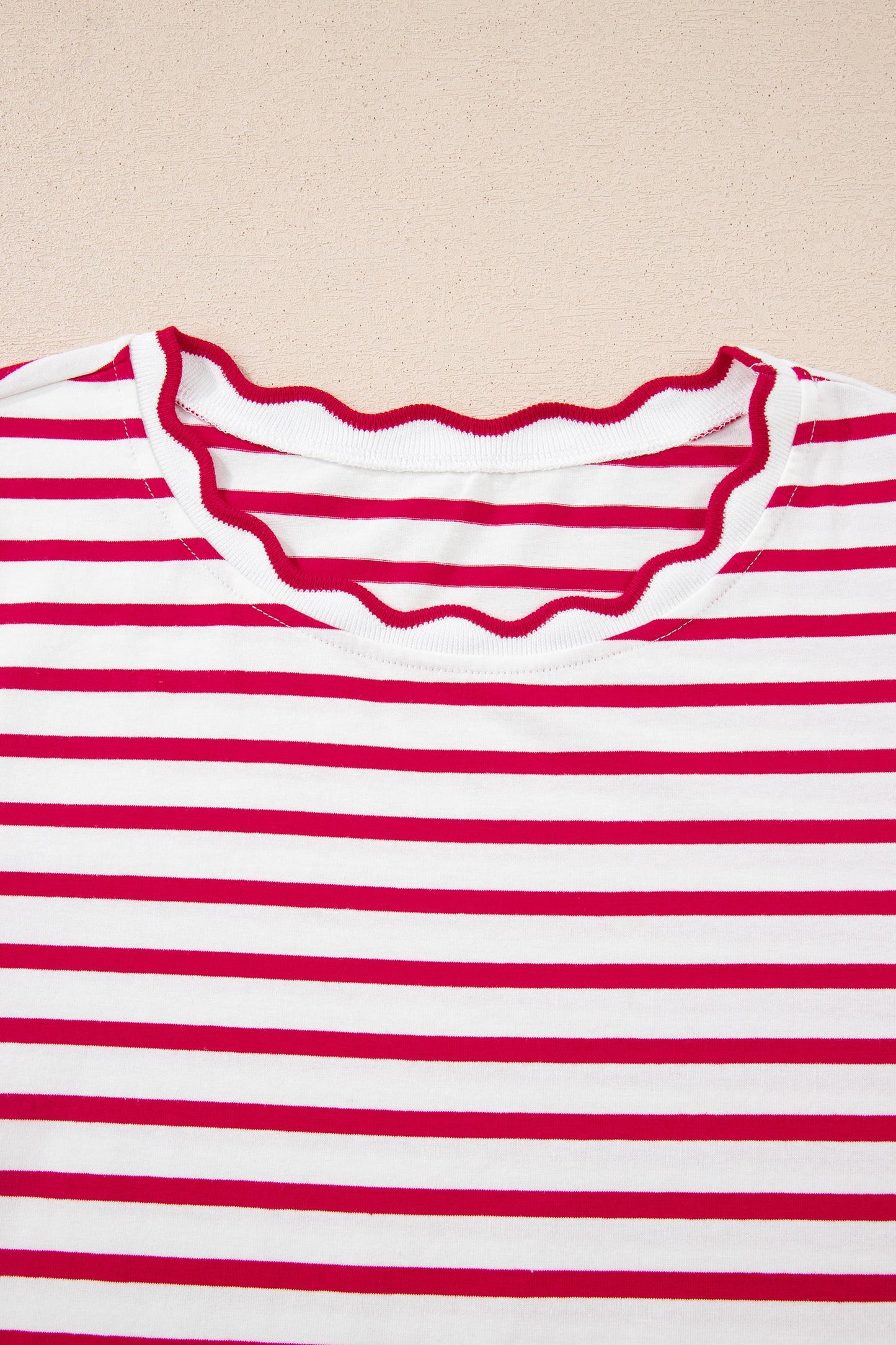 Threaded Pear Royalty Scalloped Trim T Shirt