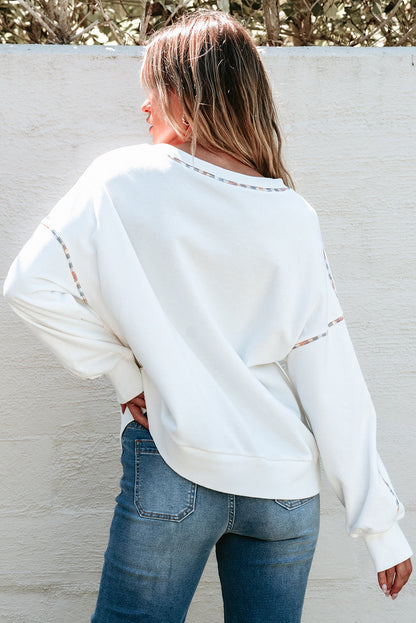 Threaded Pear Jordyn Rainbow Pullover Sweatshirt