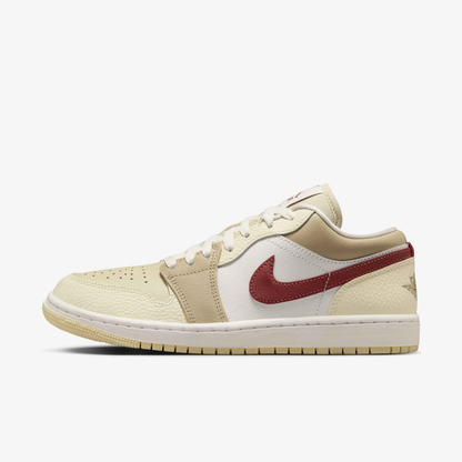 [hv6530-100] Womens Air Jordan Retro 1 Low Ce 'desert Khaki Red Sepia'