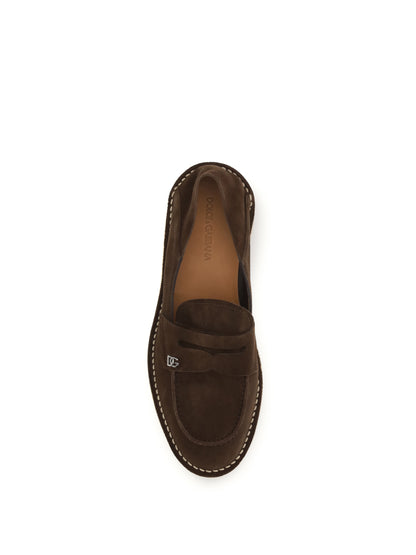 Loafers Suede Brown
