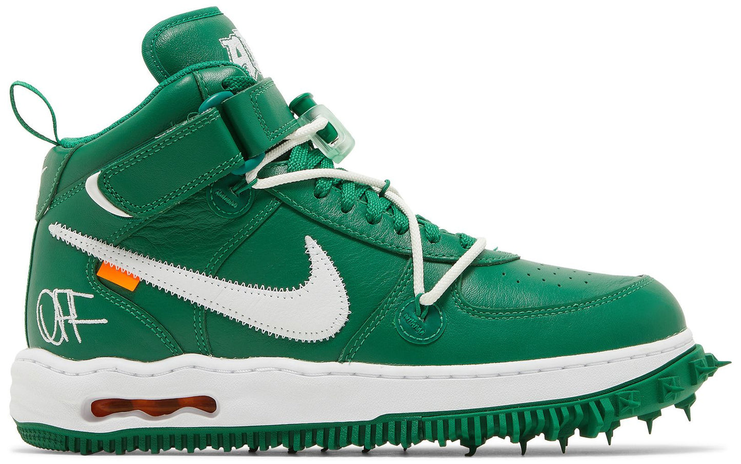 Nike Men's Air Force 1 Mid 'Off-White Pine Green' Sneakers