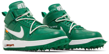 Nike Men's Air Force 1 Mid 'Off-White Pine Green' Sneakers