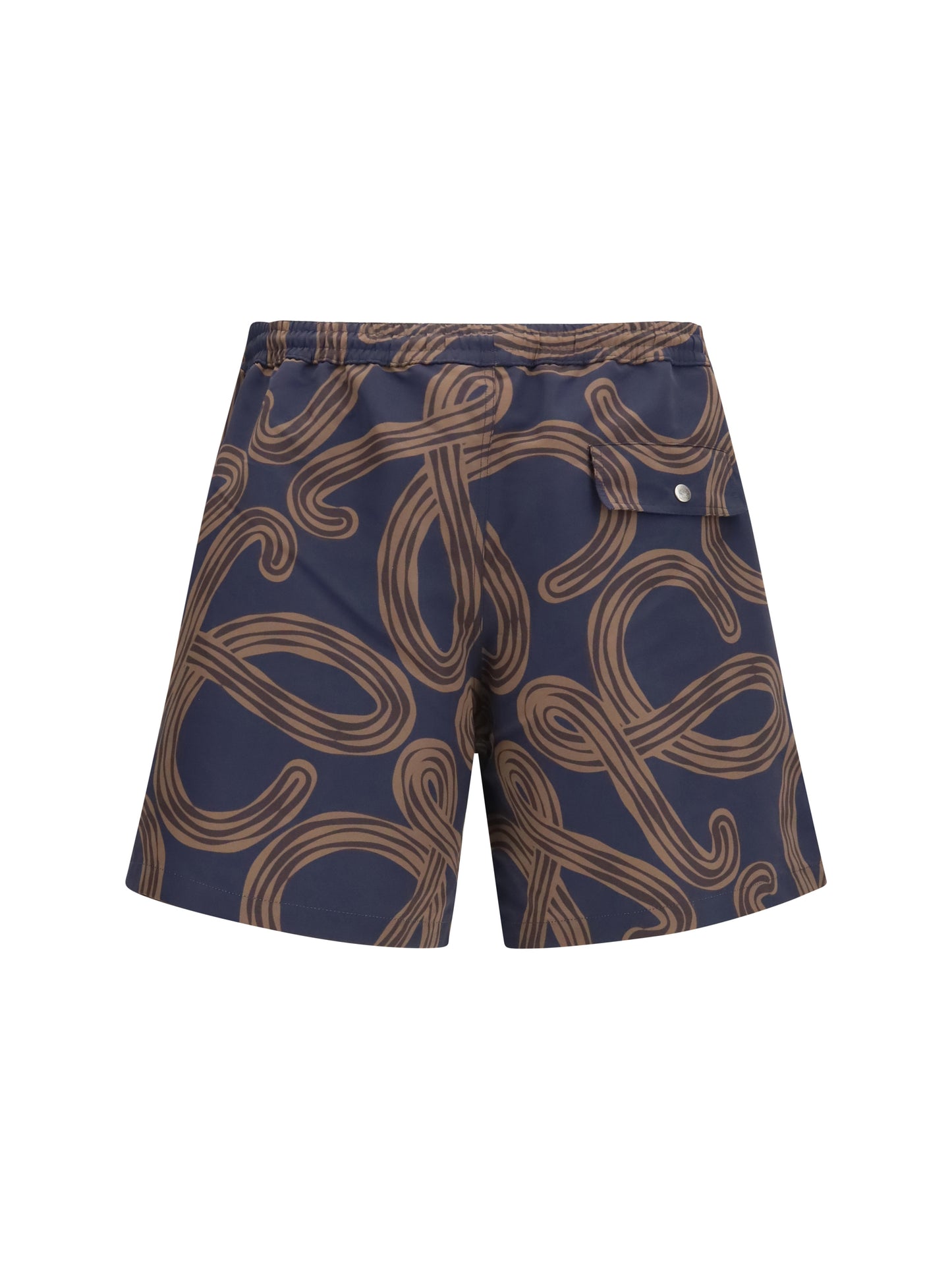 Technical Swim Shorts Navy/Brown
