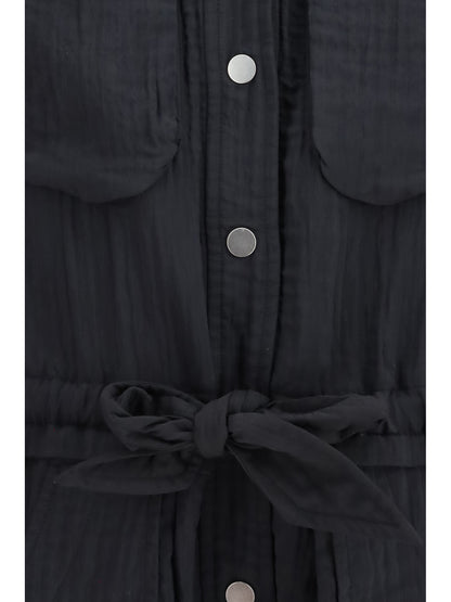 Jumpsuit Short Cotton-Blend Black