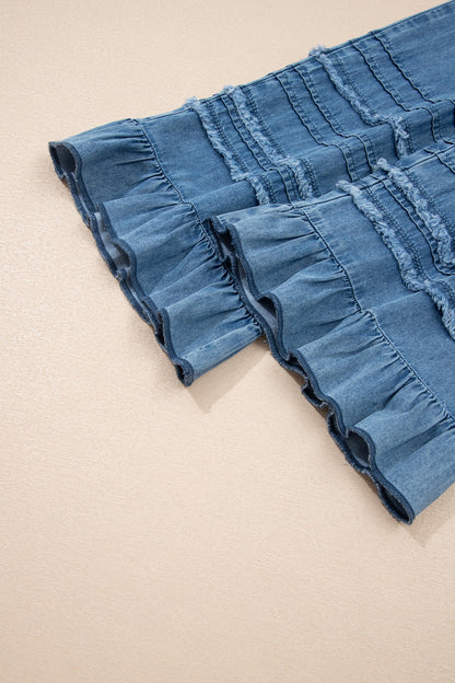 Taytum Wide Leg Chambray Pants
