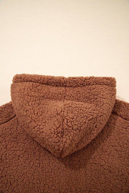 Threaded Pear Bethany Up Hooded Sherpa Jacket