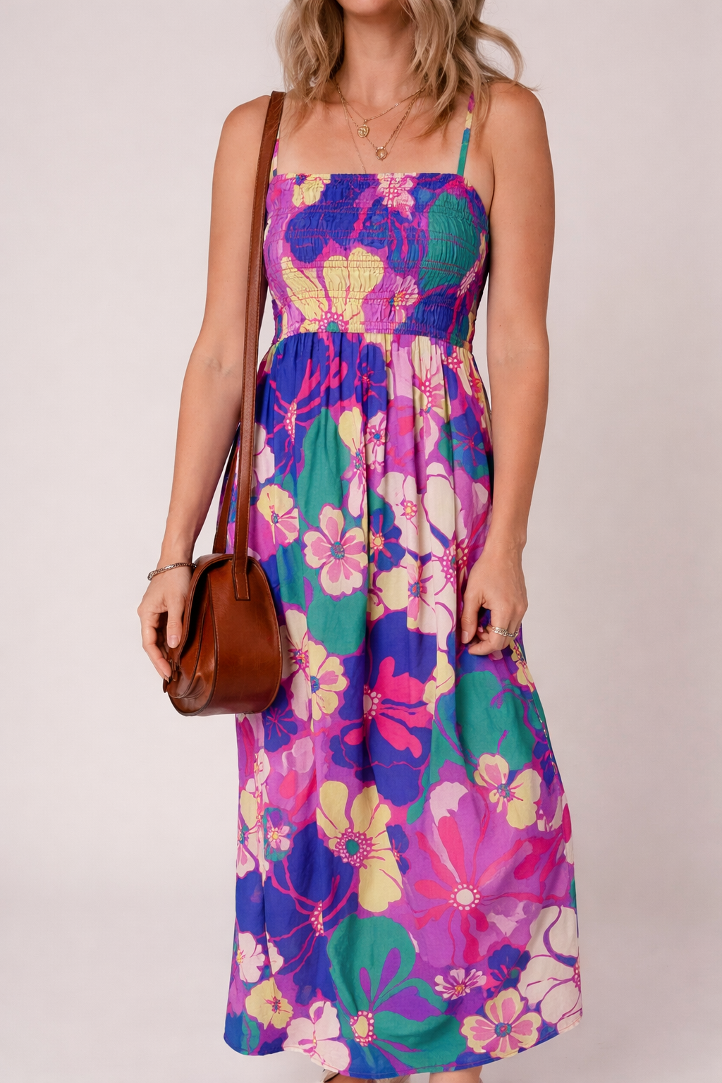 Threaded Pear Tessa Strap Loose Maxi Dress