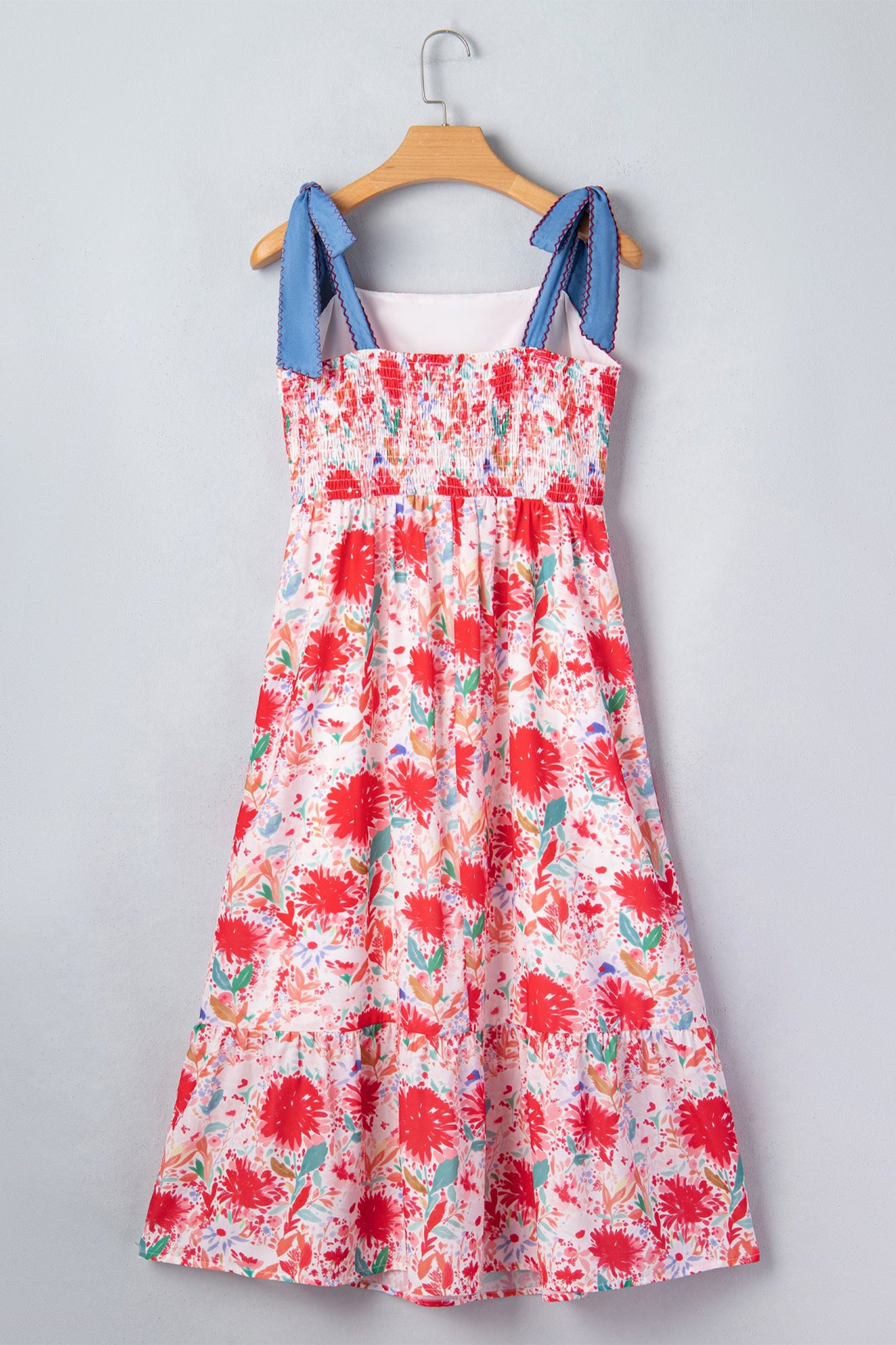 Threaded Pear Dahlia Straps High Waist Dress