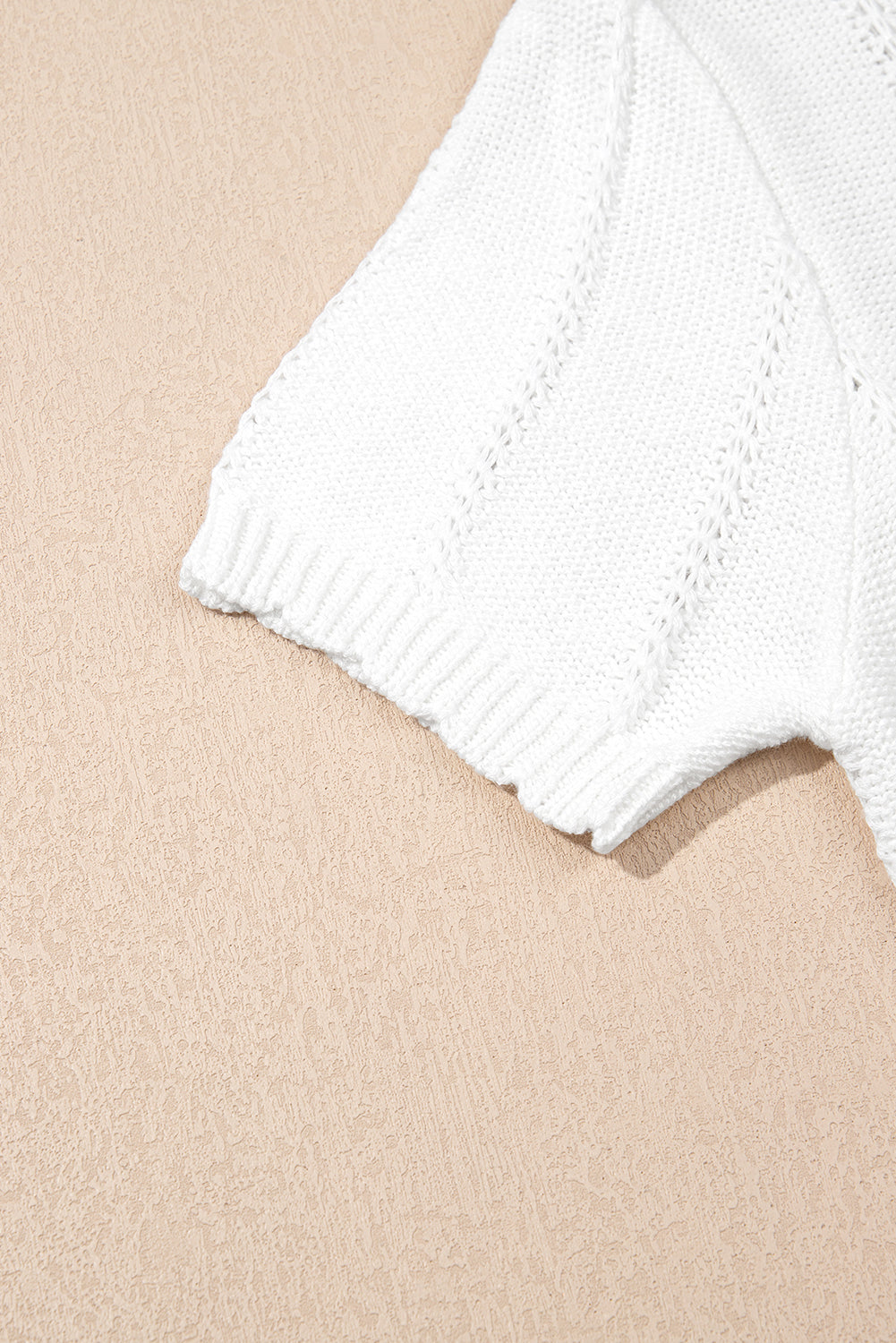 Threaded Pear Lavender Puff Sleeve Crewneck Sweater