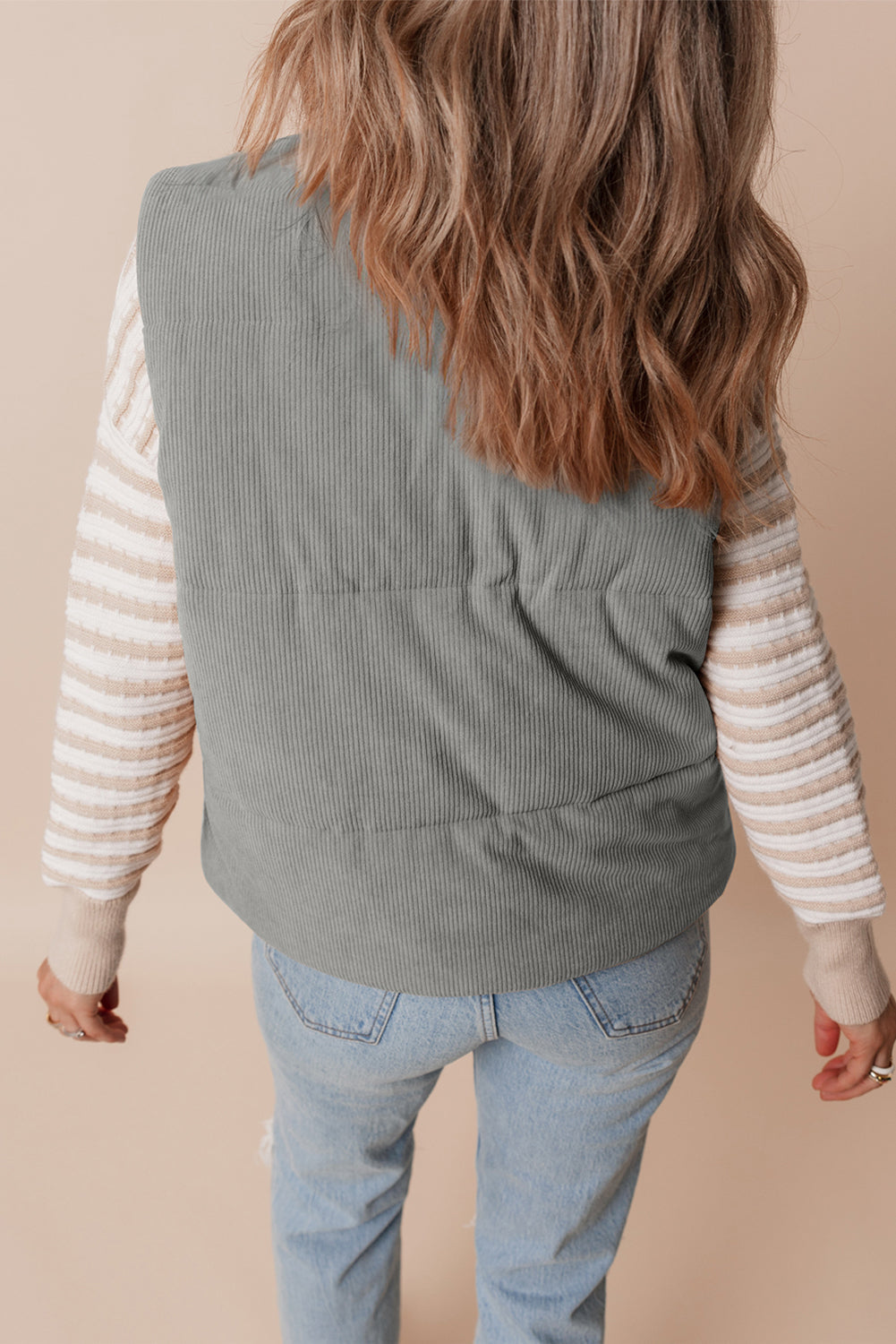Threaded Pear Taytum Stand Zipped Puffer Vest