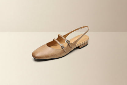 Women’s Flat Sandals with Soft Sole and Single Strap