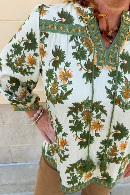 Threaded Pear Kira 3 4 Sleeve PLUS Blouse