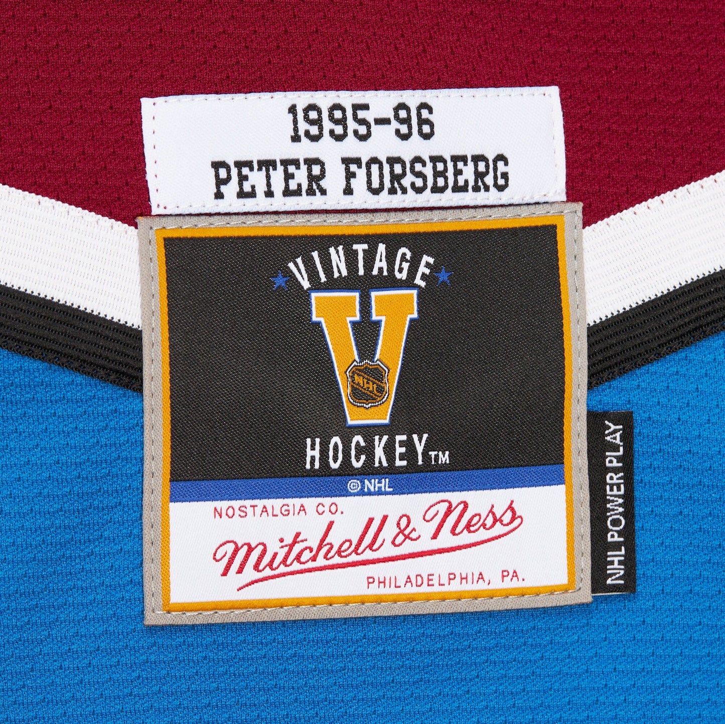 Men's Mitchell & Ness Nhl Dark Jersey Avalanche 1995 Peter Forsberg