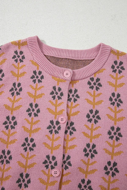 Threaded Pear Dulce Ribbed Banded Cardigan Sweater