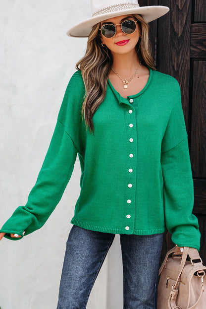 Threaded Pear Evatyn Knit Drop Shoulder Sweater