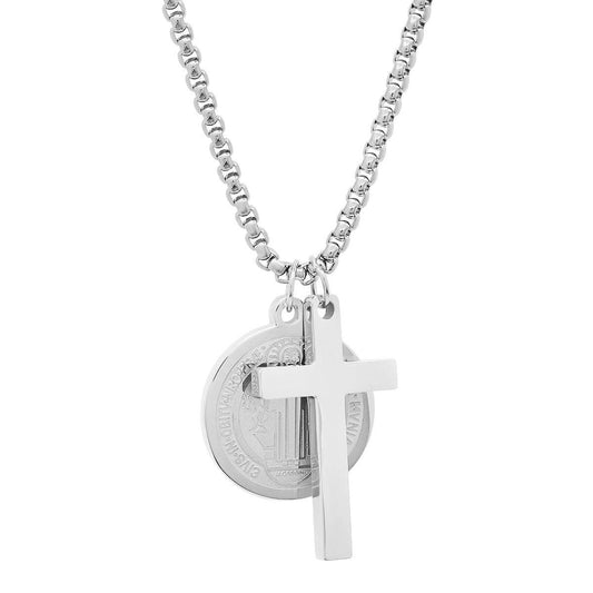 St. Benedict Medallion & Cross Pendant