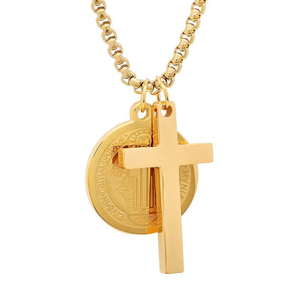 St. Benedict Medallion & Cross Pendant