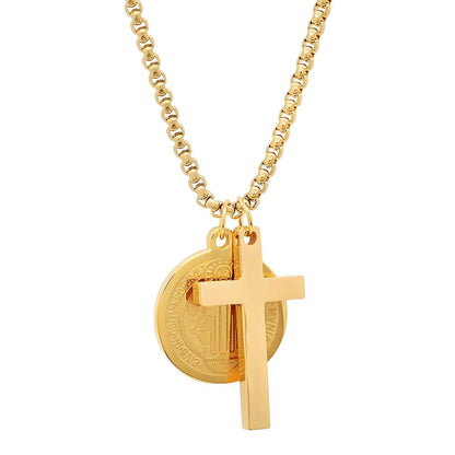 St. Benedict Medallion & Cross Pendant