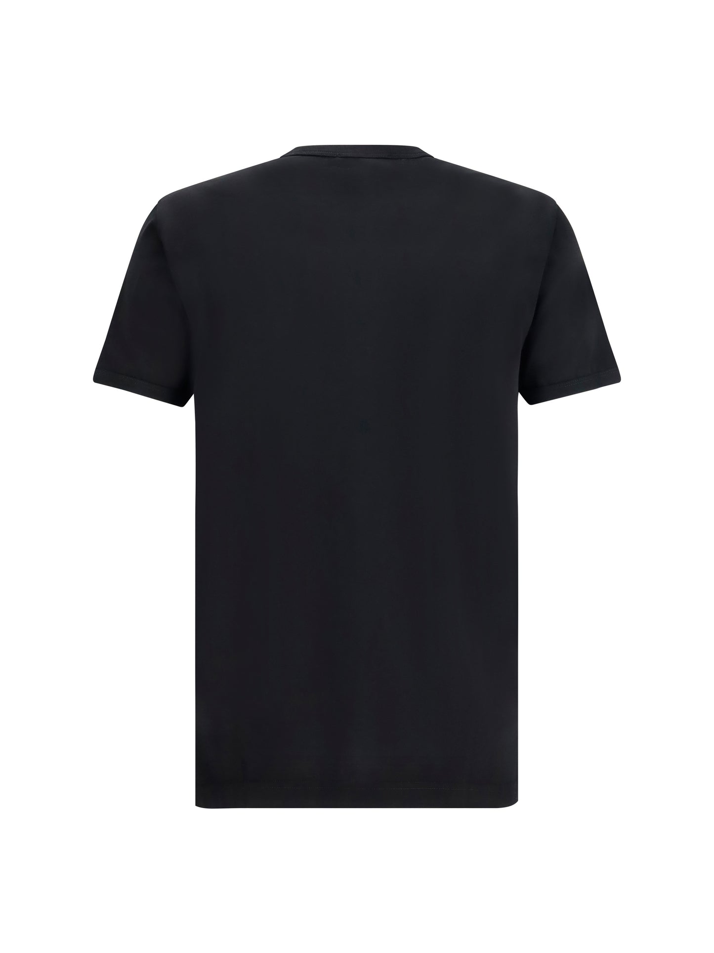 Cotton T-Shirt With Logo Plaque