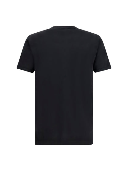 Cotton T-Shirt With Logo Plaque