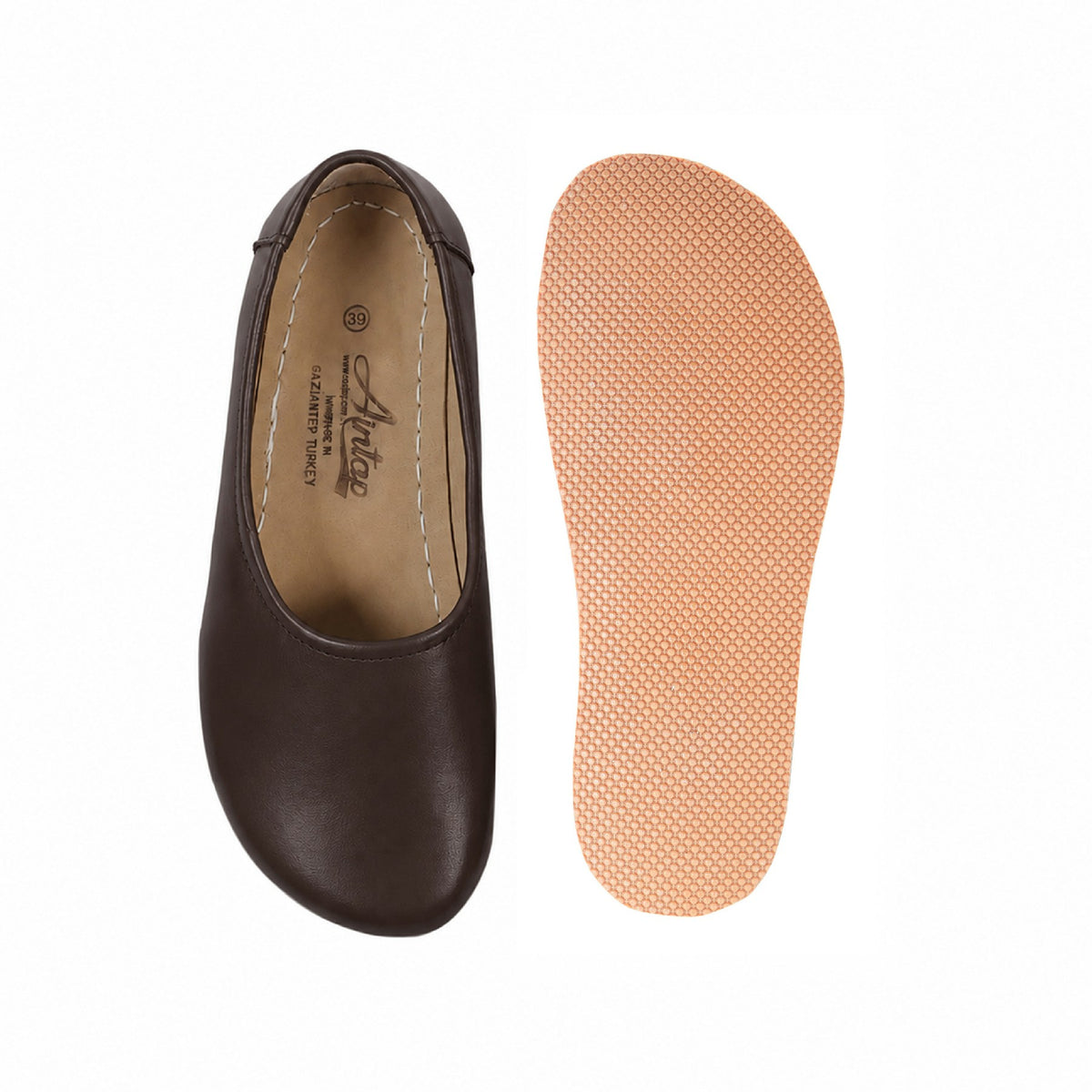 Dark brown-