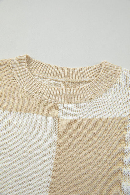 Threaded Pear Abigail Print Drop Shoulder Sweater