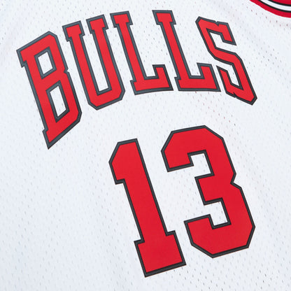 Mitchell & Ness Men's NBA White Jersey Bulls 1997 Luc Longley Jerseys