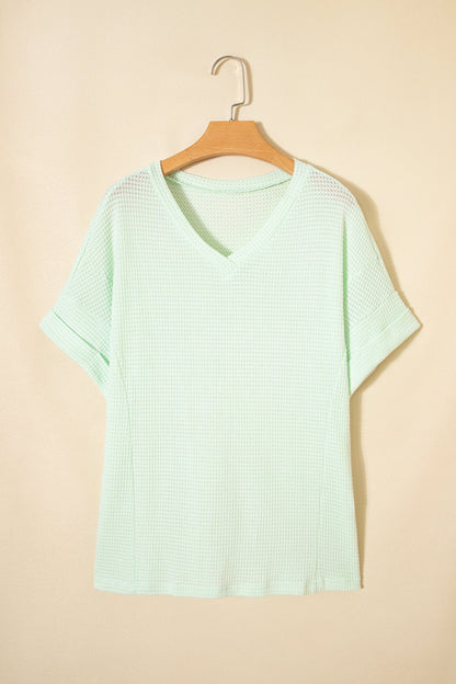 Threaded Pear Willow Short Sleeve Knit Top