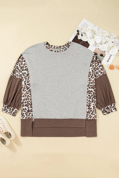 Threaded Pear Camila Block Patchwork Dolman PLUS Sweatshirt