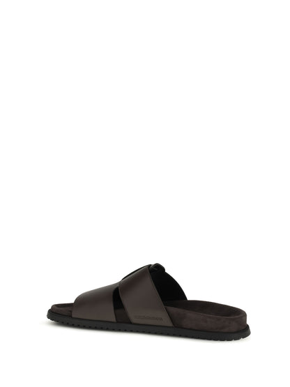 Sandals Brown Calf Leather