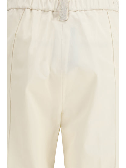 Trousers Cotton Gabardine Cream