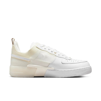 Nike Air Force 1 React Men's Sneakers — Coconut Milk Leather Low-Top