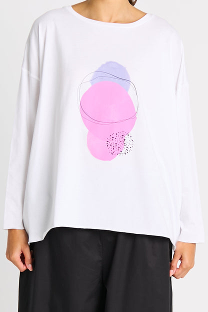 Pima Cotton "Saturn" Luxury Boxy Tee - White