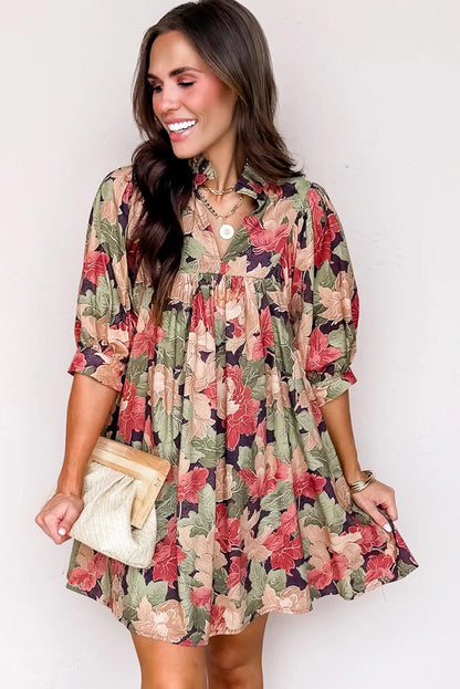 Threaded Pear Annika Half Sleeve Mini Dress
