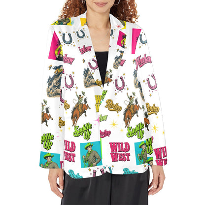 Baha Ranch The Last Roundup Western Rodeo Blazer in White