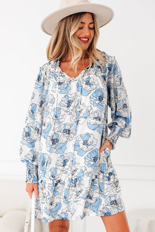Threaded Pear Juliana Sleeve Flowy Mini Dress