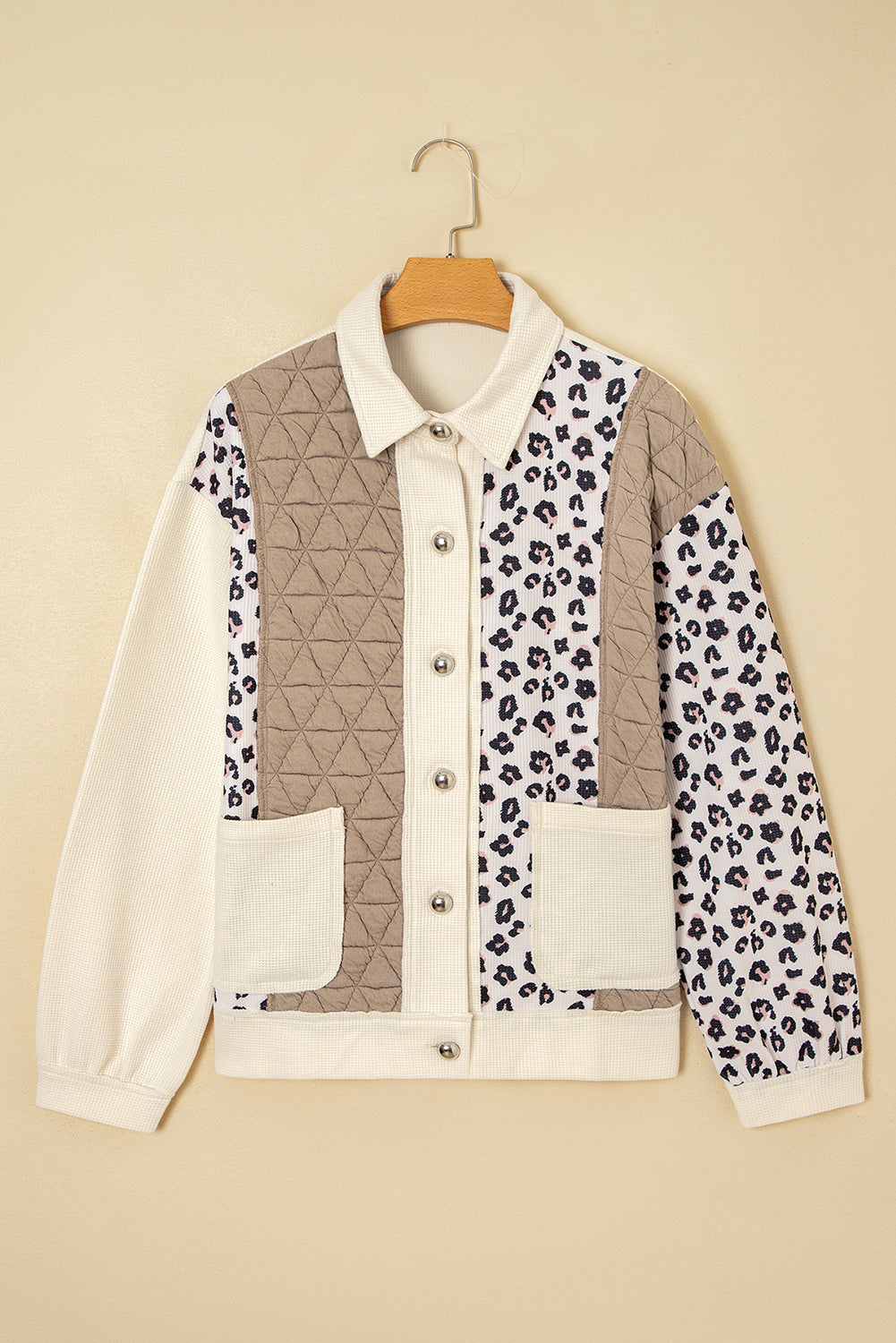 Threaded Pear Novaza Quilted Patchwork Front Jacket