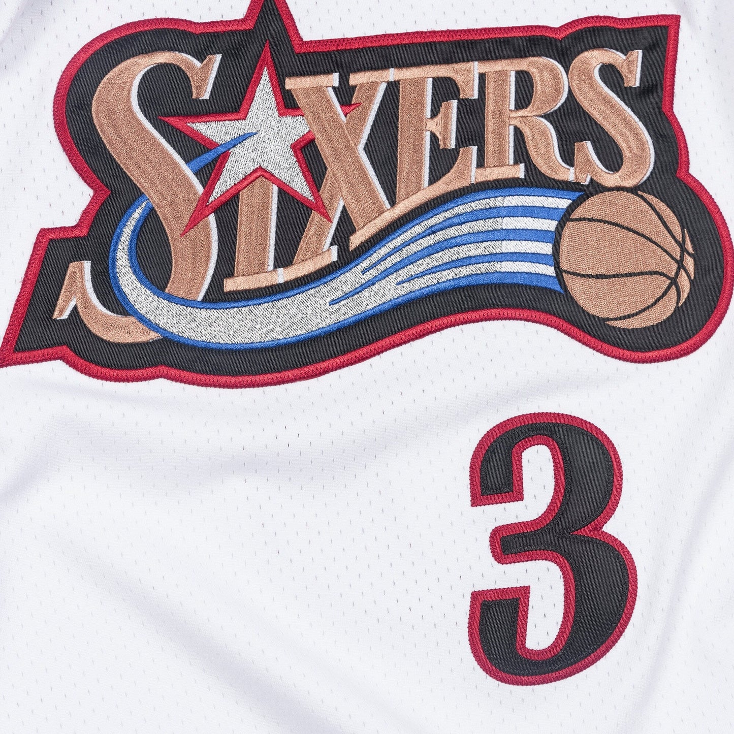 Men's Mitchell & Ness NBA Authentic Jersey 76Ers 1997 Allen Iverson