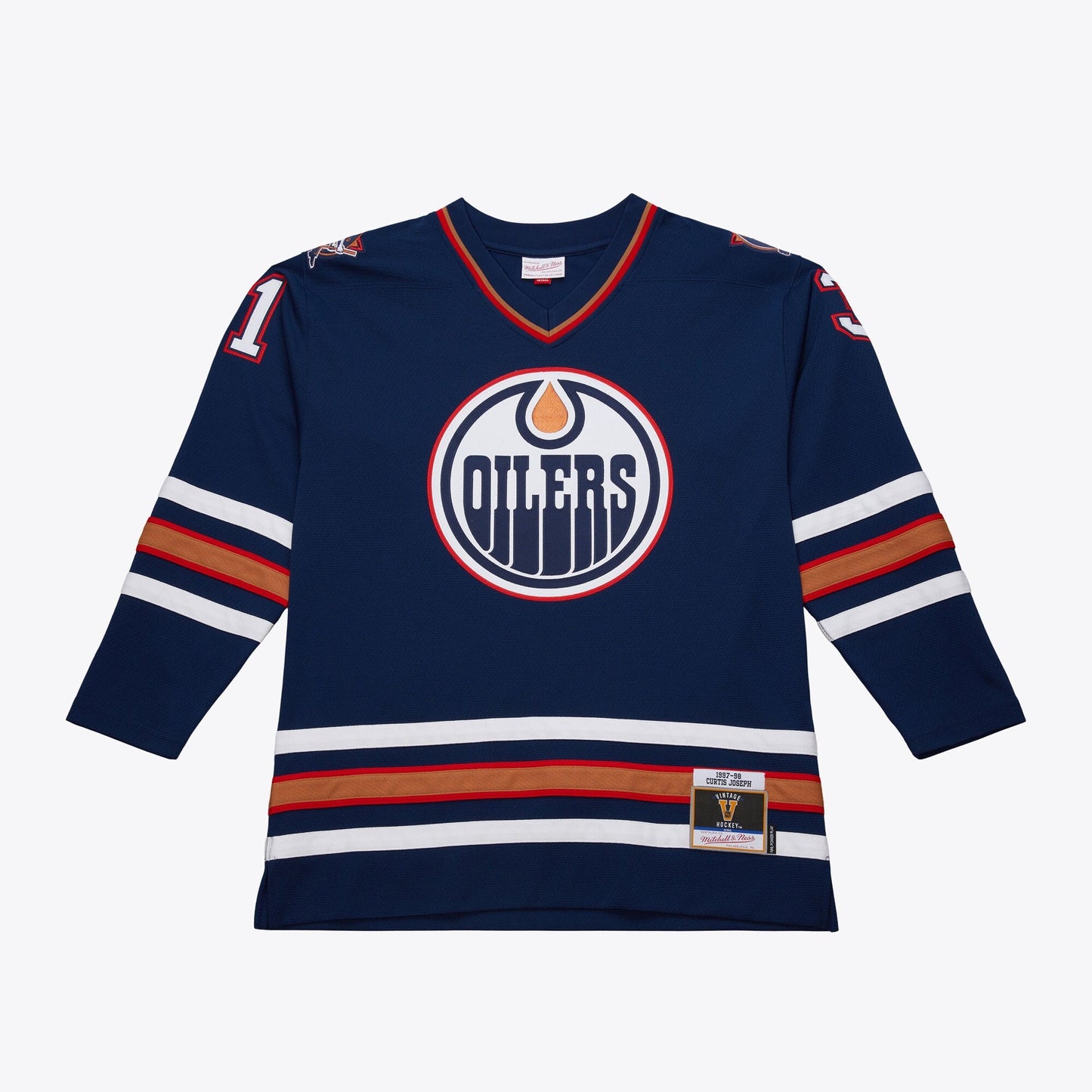 Men's Mitchell & Ness Nhl Dark Jersey Oilers 1997 Curtis Joseph