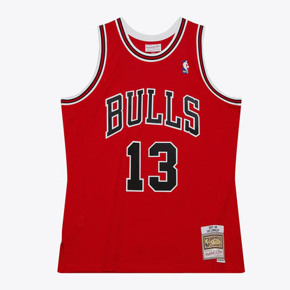 Mitchell & Ness Men's NBA Dark Road Jersey Bulls 1997 Luc Longley Jerseys